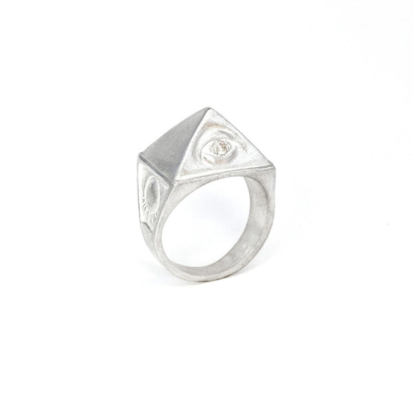 Sterling Silver & White Diamond THELEMA RING  :: Signature Collection